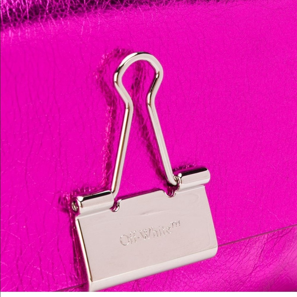 TRADED NWT💗Off-White Binder Clip Crossbody - Picture 4 of 11